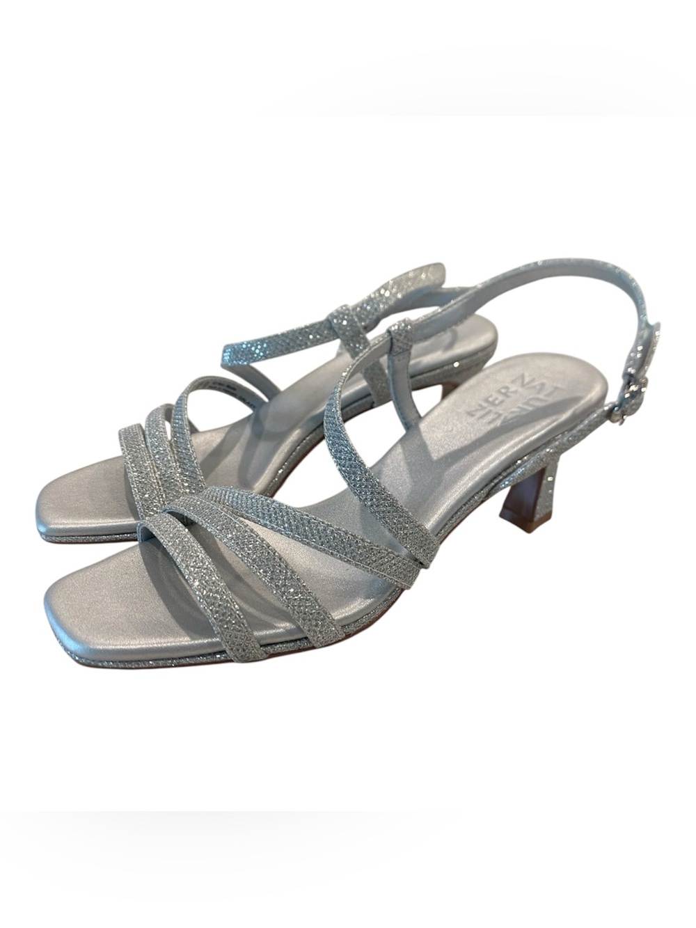 Naturalizer Galaxy Strappy Dress Shoes Silver Size 6